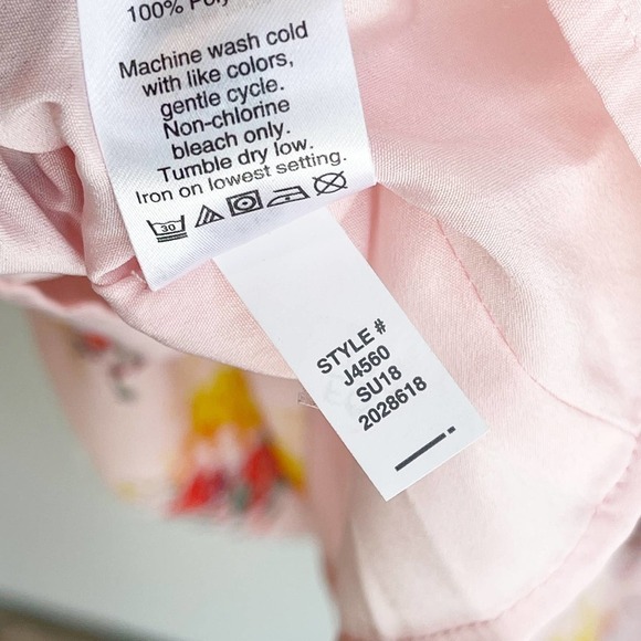 J. Crew Pink Sunburst Mercantile Tiered Bouquet Floral Maxi Short Casual Dress 2 - Picture 7 of 15